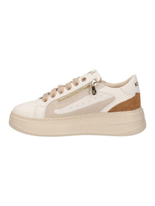 SNEAKER KEYS PELLE BIANCO /PINK