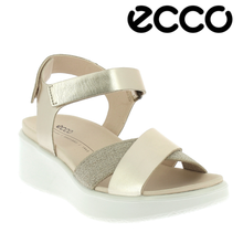 Carica l'immagine nel visualizzatore di Gallery, ECCO Flowt Wedge LX Donna – Sandalo con Zeppa White Gold