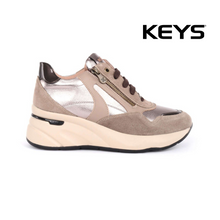 Cargar imagen en el visor de la galería, SNEAKER KEYS PELLE TAUPE BRONZO