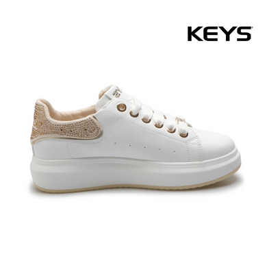 KEYS SNEAKER PELLE BIANCO