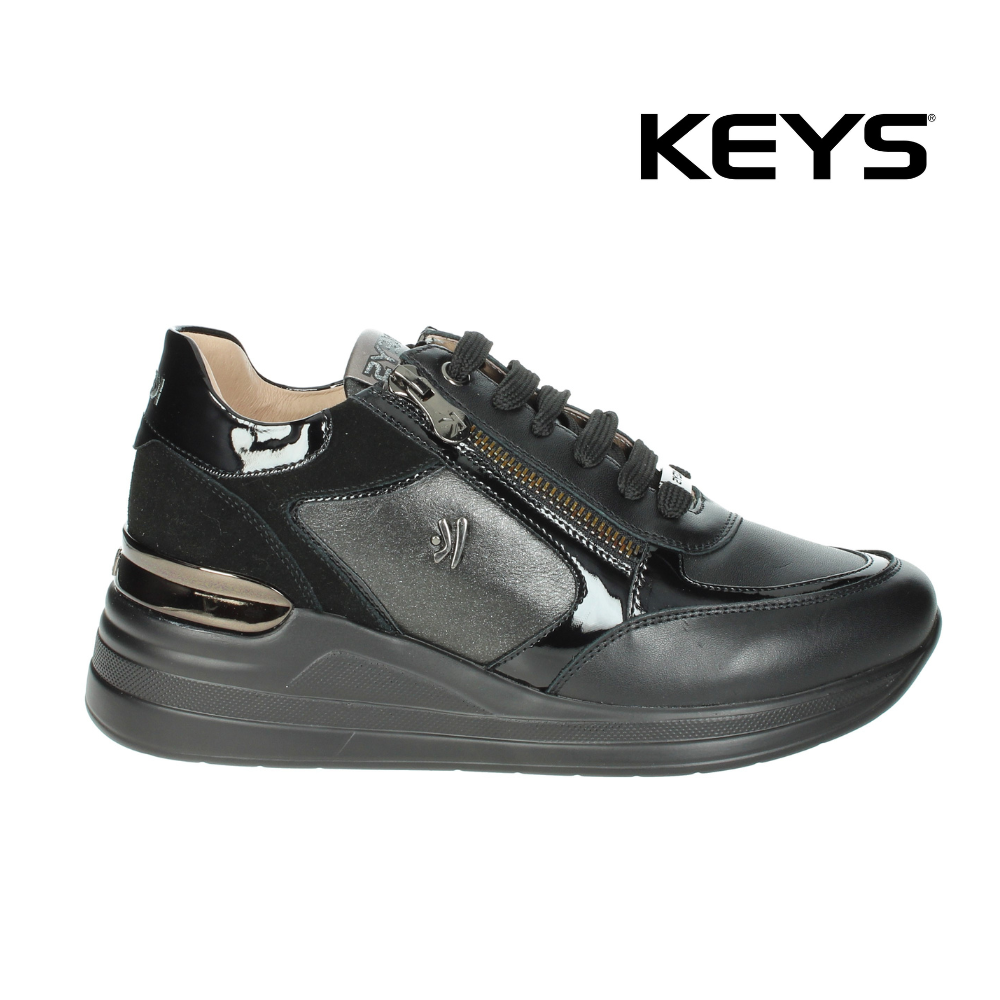 SNEAKER KEYS PELLE NERO