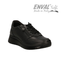 Cargar imagen en el visor de la galería, ENVAL SOFT DONNA SNEAKER PELLE NERO