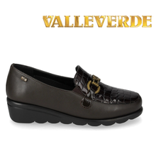 Carica l'immagine nel visualizzatore di Gallery, Mocassino Valleverde donna in pelle marrone con dettaglio cocco
