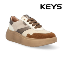 Carica l'immagine nel visualizzatore di Gallery, Sneaker Keys Donna Cuoio Beige Art. 11290