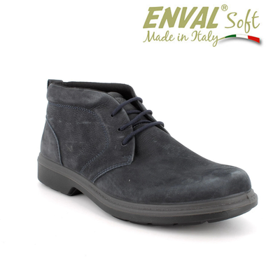 ENVAL SOFT UOMO POLACCO NABUK BLU