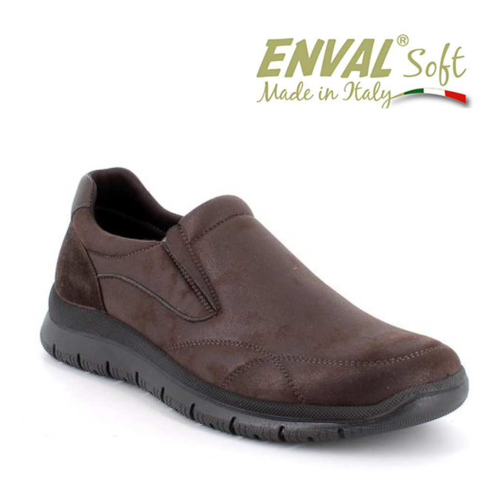 ENVAL SOFT UOMO SLIP-ON NABUK T.MORO