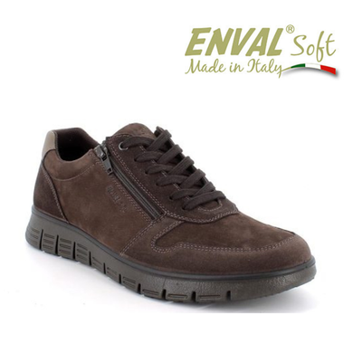 ENVAL SOFT UOMO SNEAKER NABUK CAFFE'