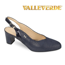 Carica l'immagine nel visualizzatore di Gallery, Valleverde 28240 Décolleté in Pelle Blu – Eleganza Italiana