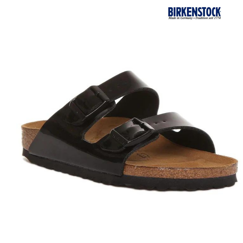 BIRKENSTOCK ARIZONA SHINY BLACK