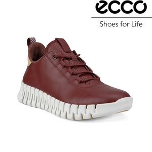 ECCO GRUUV SNEAKERS DONNA PELLE BORDO' SPEDIZIONE GRATUITA In