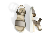 Carica l'immagine nel visualizzatore di Gallery, ECCO Sandalo Donna Soft 2 – Nabuk Bronzo | Comfort Tutto il Giorno