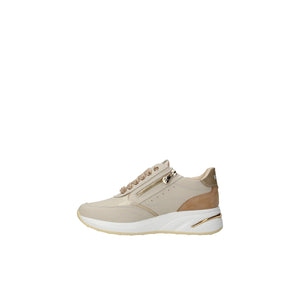 SNEAKER KEYS PELLE BEIGE/PLATINO