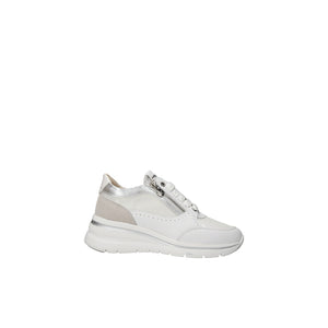 SNEAKER KEYS PELLE BIANCO / SILVER