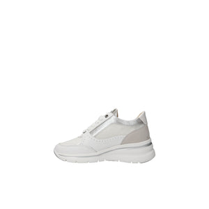 SNEAKER KEYS PELLE BIANCO / SILVER