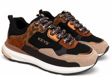Carica l'immagine nel visualizzatore di Gallery, Sneaker Keys Donna Nero e Marrone
