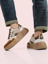 Carica l'immagine nel visualizzatore di Gallery, Sneaker Keys Donna Cuoio Beige Art. 11290